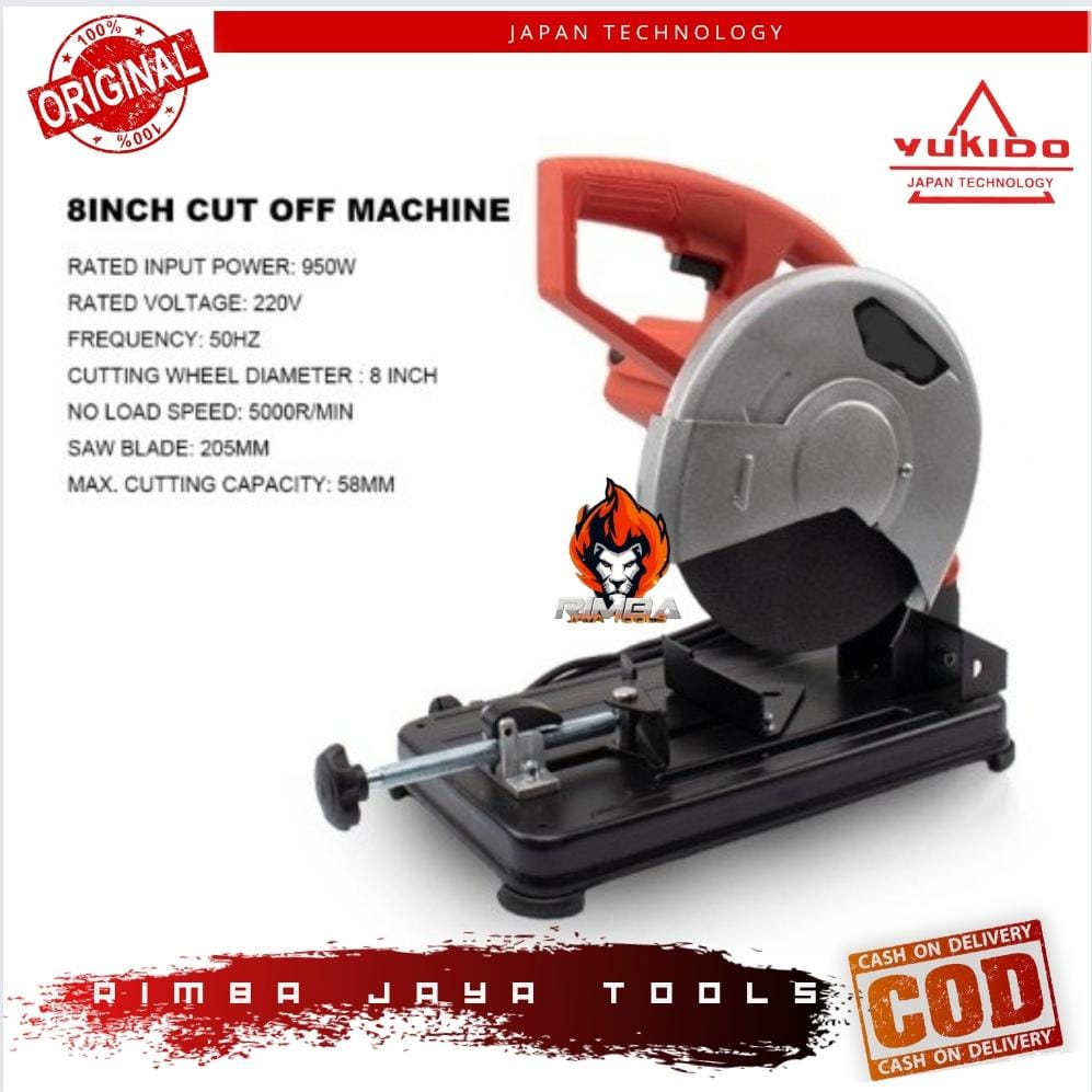 Cut-Off Machine 8" / CUT OFF SAW / Mesin Pemotong Besi Duduk / Gergaji Meja YUKIDO