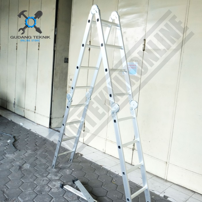 Tangga Lipat Multifungsi Aluminium 4.6 Meter MOLLAR / Aluminium Multipurpose Ladder Tangga Aluminium 4.6Meter 4x4 MOLLAR