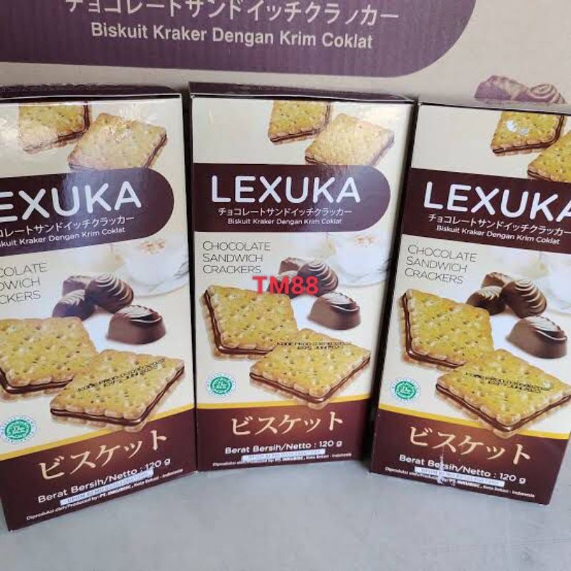 

BISKUIT KRAKER DENGAN KRIM COKLAT LEXUKA/LEXUKA CHOCOLATE SANDWICH CRACKERS