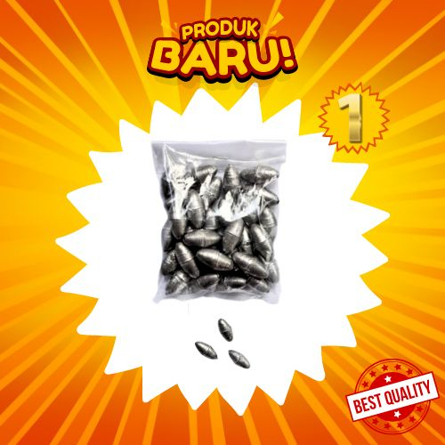 Timah Pancing Tipe Melinjo Per Kantong Timah Pancing  Tipe Melinjo PerKantong No 1, 2 , 3 Terlaris