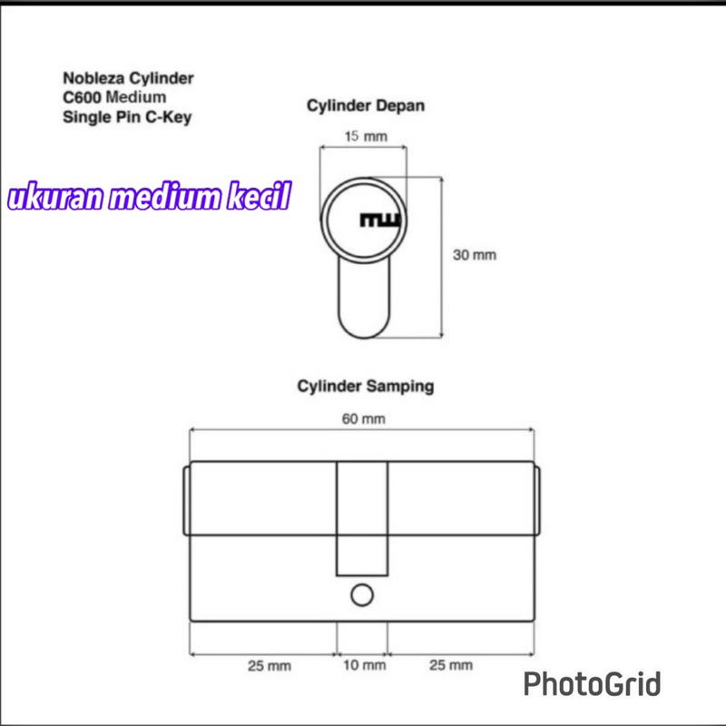 SILINDER KUNCI OINTU UKURAN MEDIUM KECIL 29 MM Cilinder kunci medium kecil 29 mm all merk ank kunci computer murah kunci pintu cilinder ank kunci smua merk computer