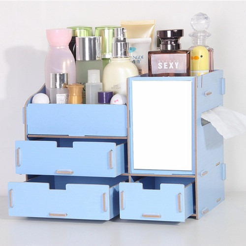 TERMURAH Cosmetic storage mini / rak kosmetik mini / tempat kosmetik mini Lemari mini Kosmetik Storage Mini Rak serbaguna multifungsi + kaca