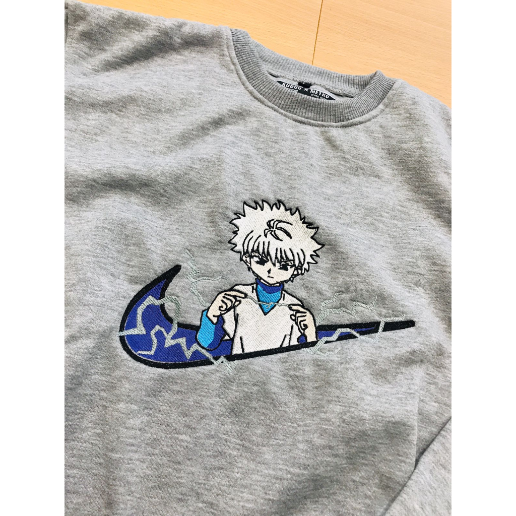 Crewneck Killua N*ke Embroidery Anime Hunter x Hunter Premium Unisex