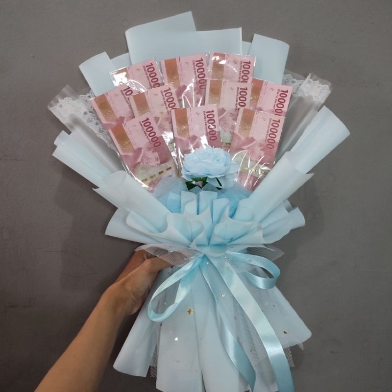 Buket bouquet wisuda pernikahan ulang tahun dan acara besar bisa request warna dan tambah kartu ucapan