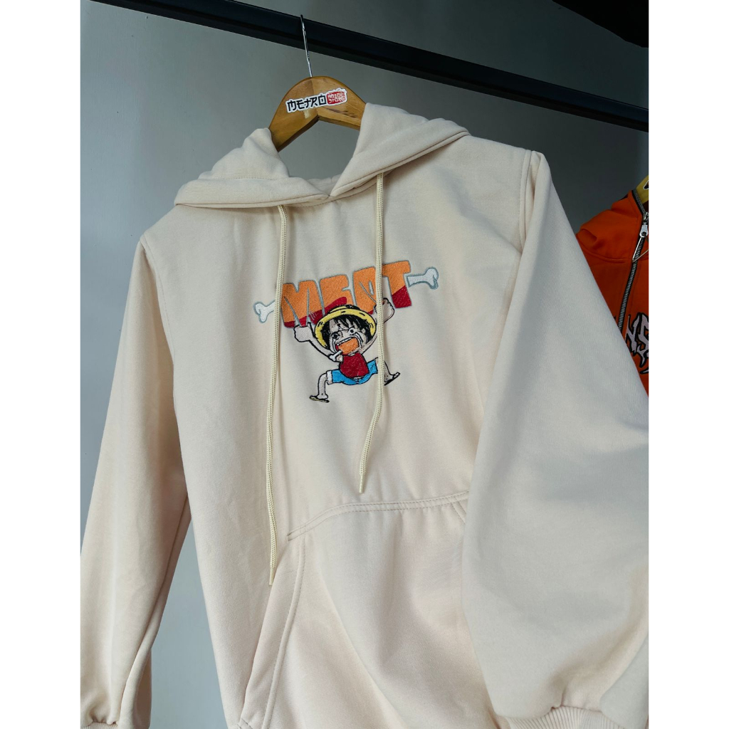 Sweater Hoodie Luffy Meat Cream Niku One Piece Anime Premium Unisex