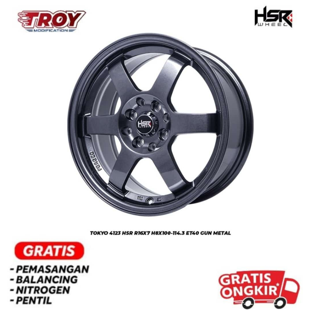 Velg HSR TOKYO 4123 R16 Velg Mobil Jazz,Yaris,Mobilio,Avanza,Brio dll