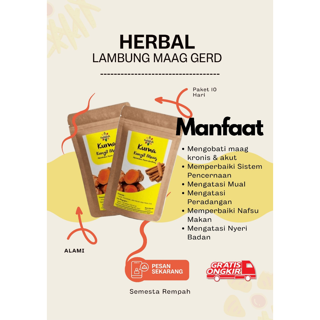 

Herbal Asam Lambung / maag / gerd extrak kunyit temulawak Semesta Rempah