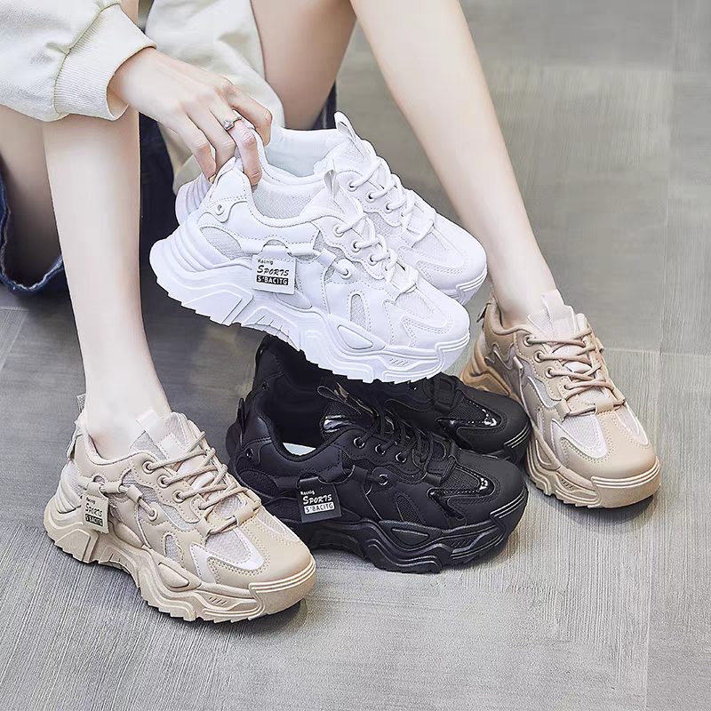 COD Sneakersdaily 473 Sepatu Tali Sport dan Fashion Wanita Kasual Elegant