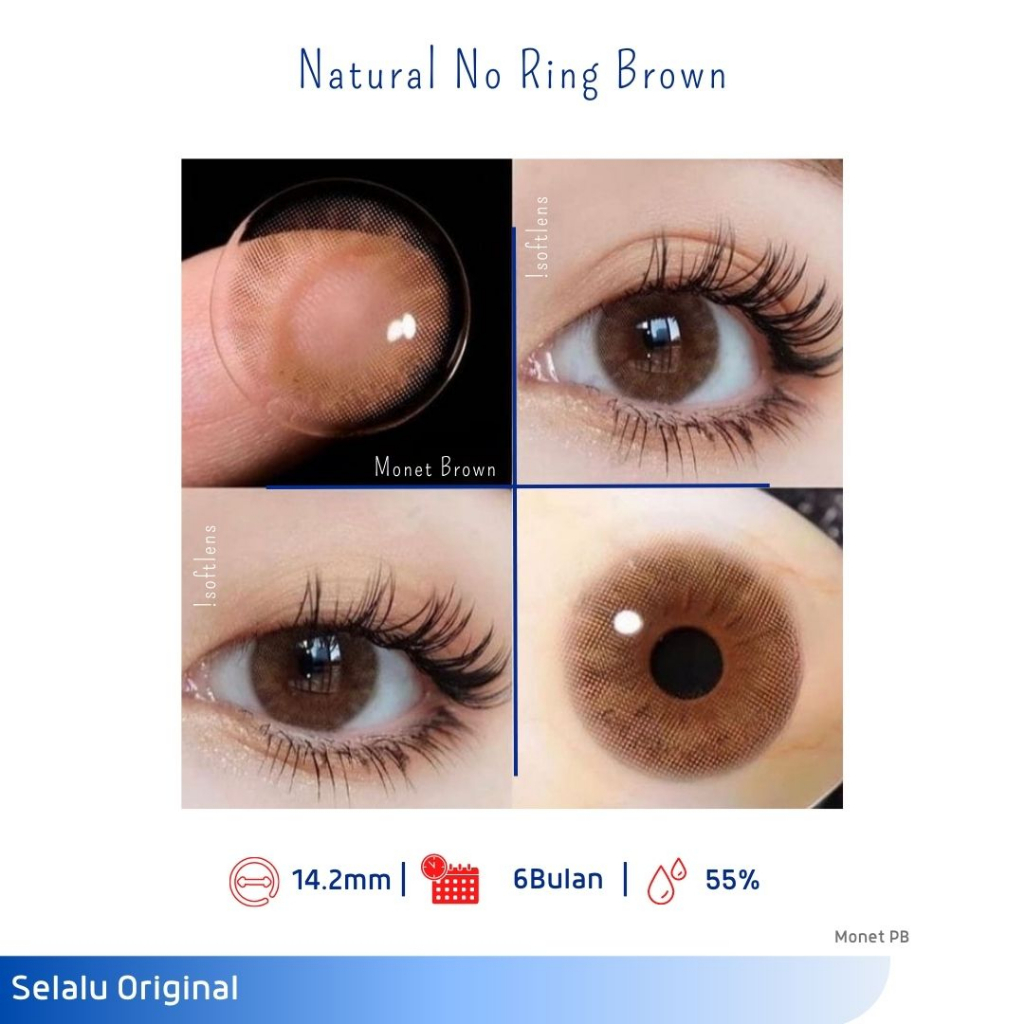 SOFTLENS NATURAL NO RING BROWN