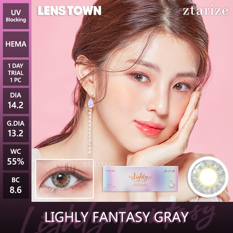 ztarize - Ready Stock - Trial LENSTOWN 🇰🇷 Lighly Fantasy Gray 1 Day Daily Soft Contact Lens 1 Pc LEN