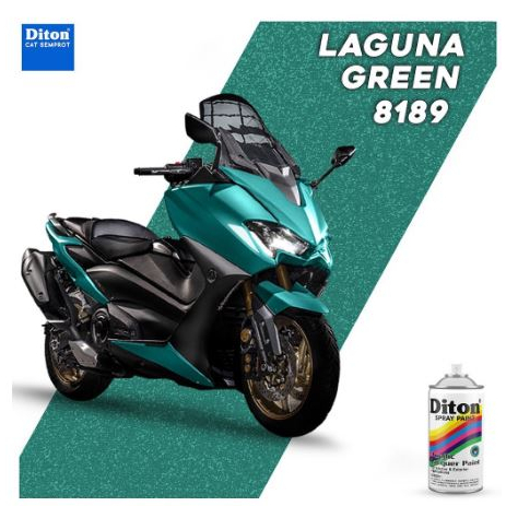 Pilox Diton Laguna Green 8189 300ml Warna Hijau Laguna Metalik Sepeda Motor Mobil