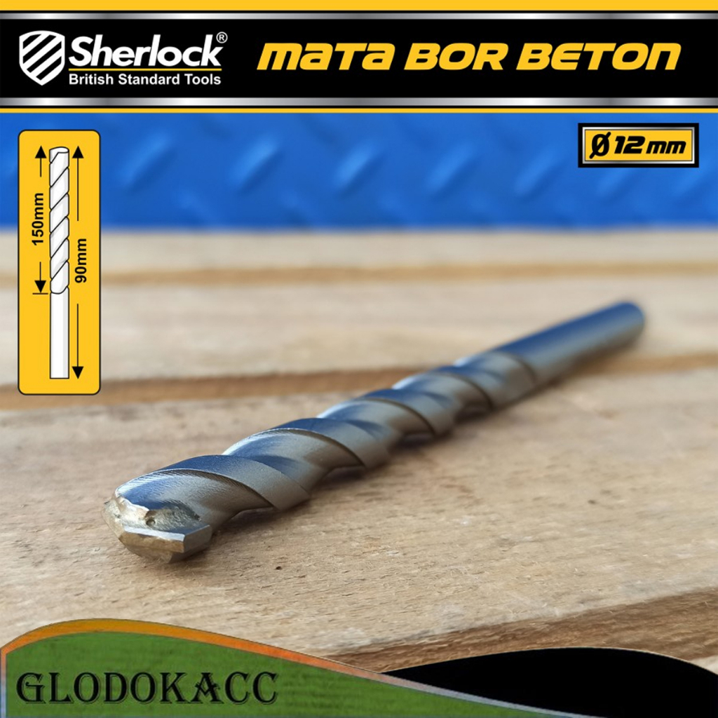 Mata Bor Beton TCT 12 mm / Sherlock (Mata terbuat dari Tungsten Carbide Tips)