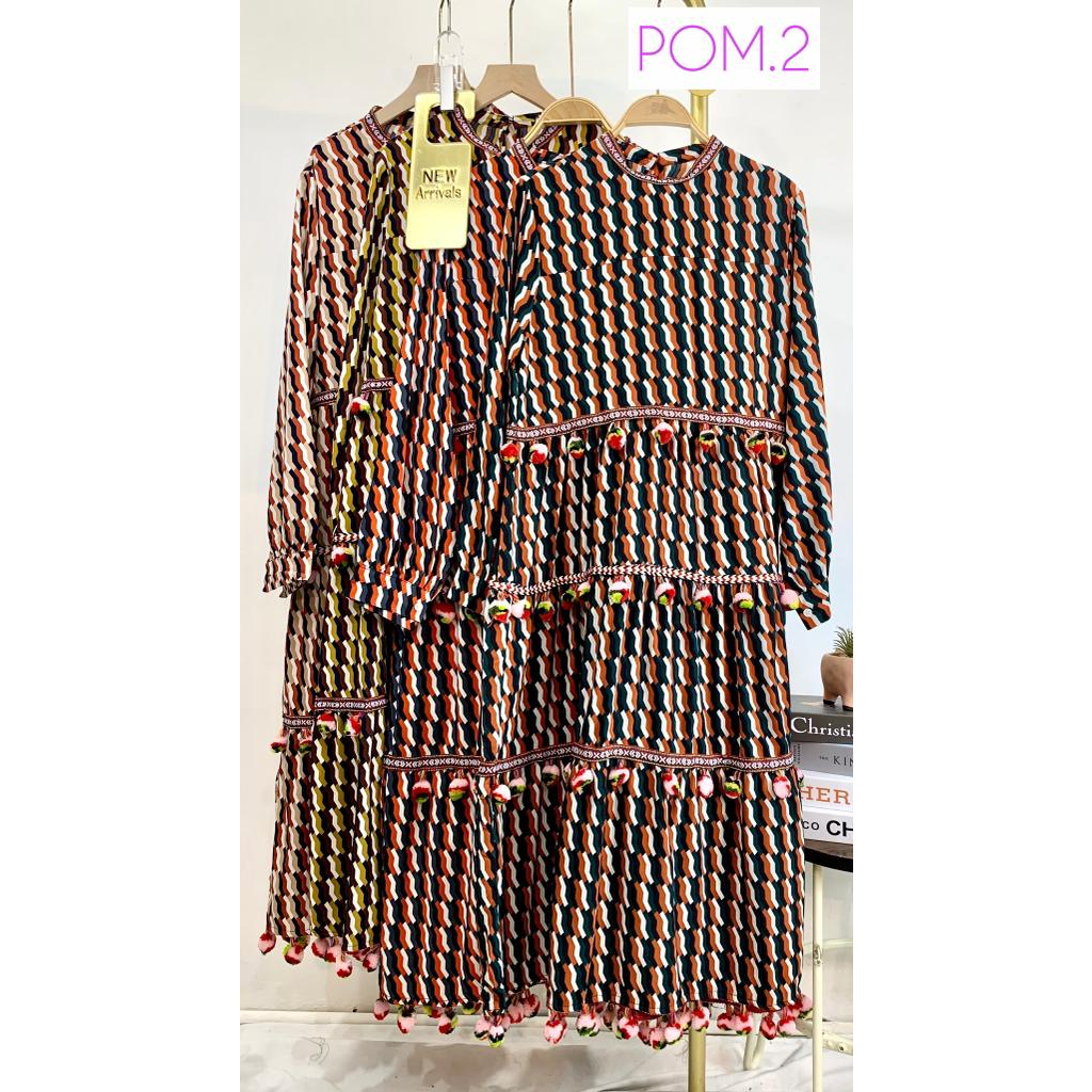 POM 2 / GROSIR DRESS TUNIK IMPORT, PGMTA, ISI 4 PCS BY SUGAR