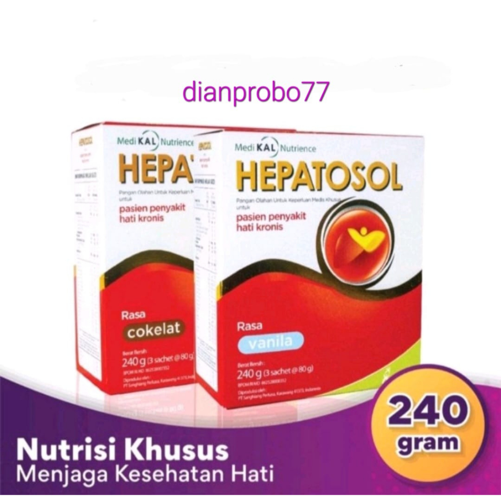 

Hepatosol Vanila/Coklat 240gr