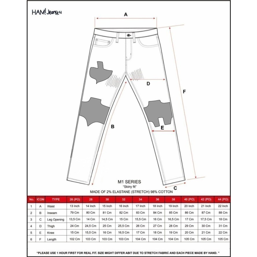 Denimitup H1 Biker Patch Jeans Acid Grey