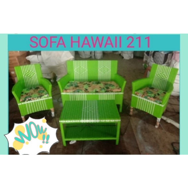 Sofa Minimalis / Kursi Tamu Rotan Sintetis Hawaii