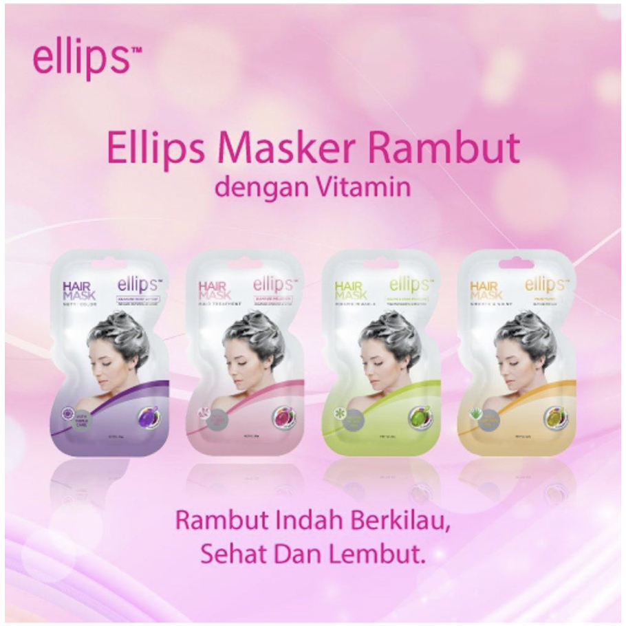 Ellips Hair Treatment Mask Vitamin Moroccan Pro-Keratin 20gr Masker Rambut