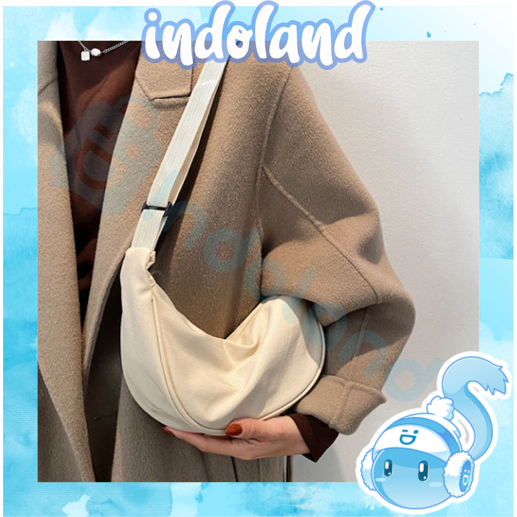 ☀INDOLAND☀  Minimalist Canvas Fanny Pack Bag W184