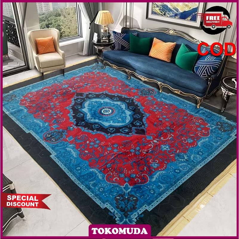 TM Playmat Anak Karpet Bermain Alas Bermain Carpet Bulu Velvet Jumbo size 2x3 meter