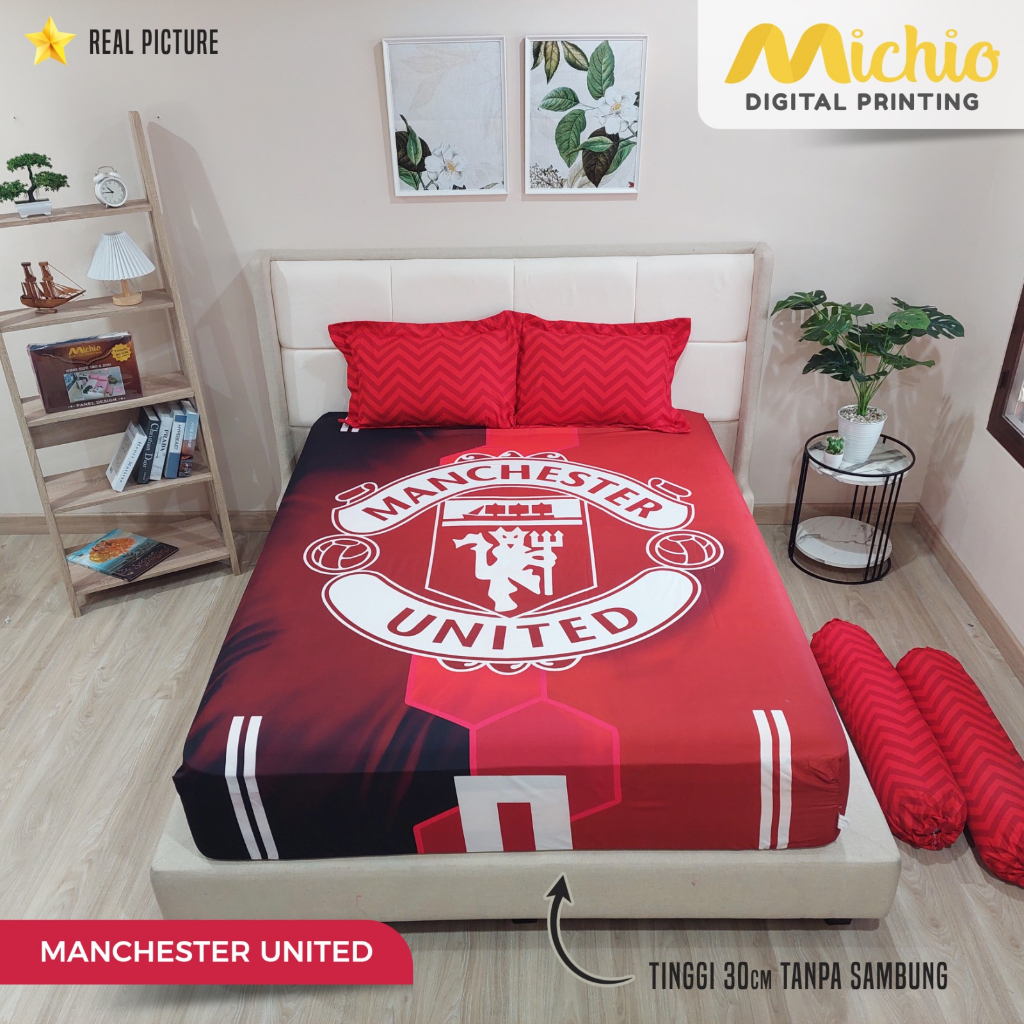 Michio Digital Printing Sprei Uk 160/180 T 30 - Manchester United