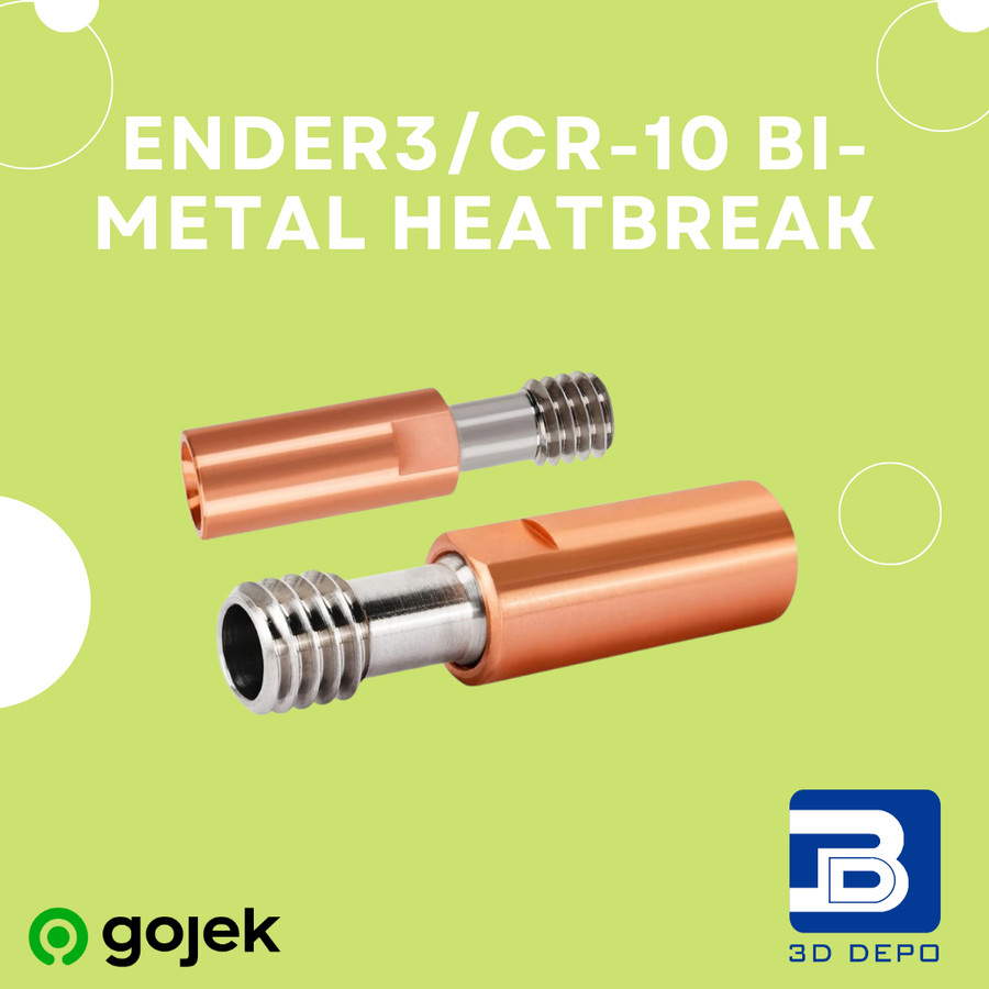 Ender3/CR-10 Bi-Metal Heatbreak Titanium Alloy Copper Throat 1.75mm