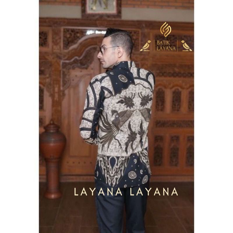 Kemeja Batik Layana Motif Peksi Suci Slimfit Katun Premium Baju Formal Nonformal Baju Keluarga Lebaran Arkanza