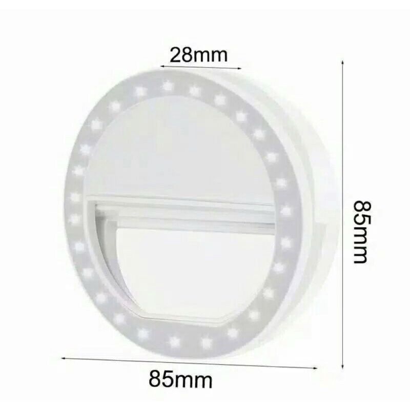 Ring Light Selfie LED/Selfie Flaslight Lingkaran 36 LED 3 Tingkat Light Clip Camera