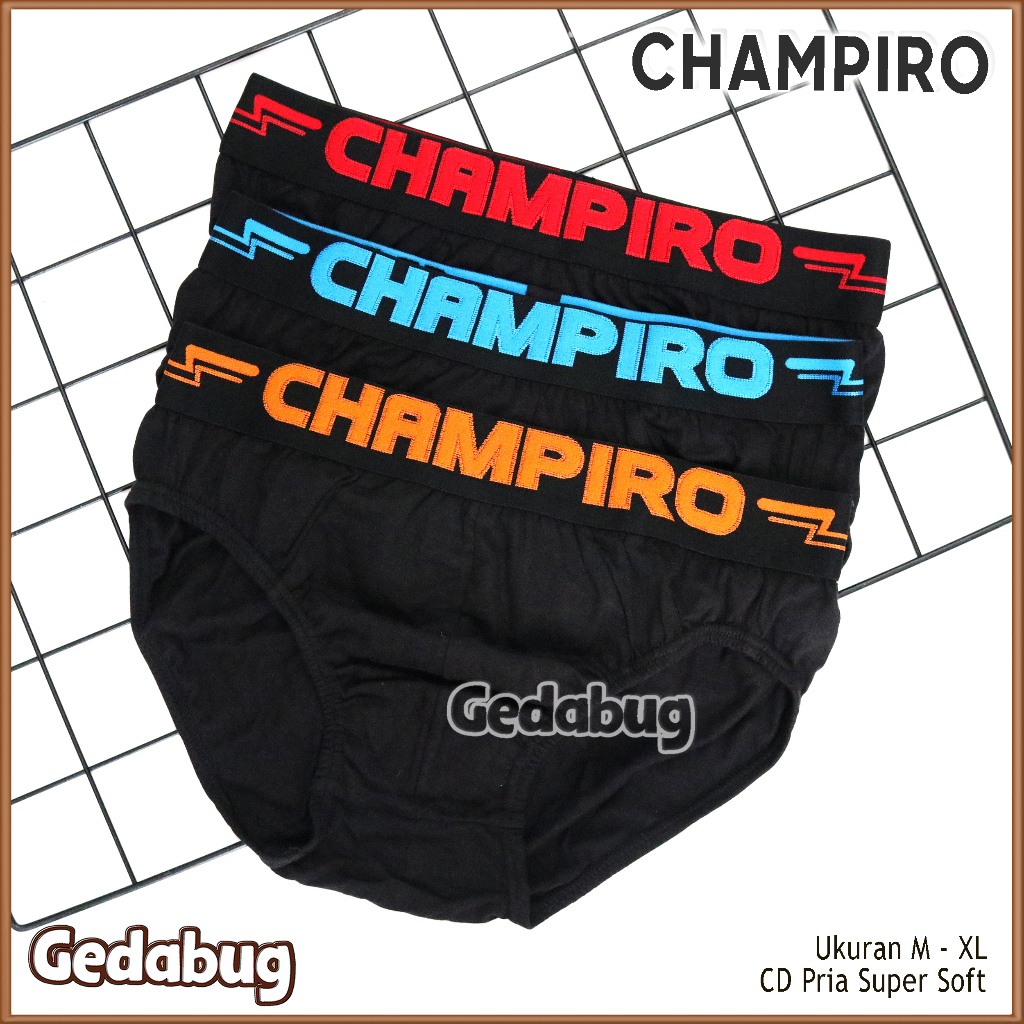 3 pc - CD Pria  Champiro C 0339 Celana dalam pria dewasa karet boxer | Gedabug