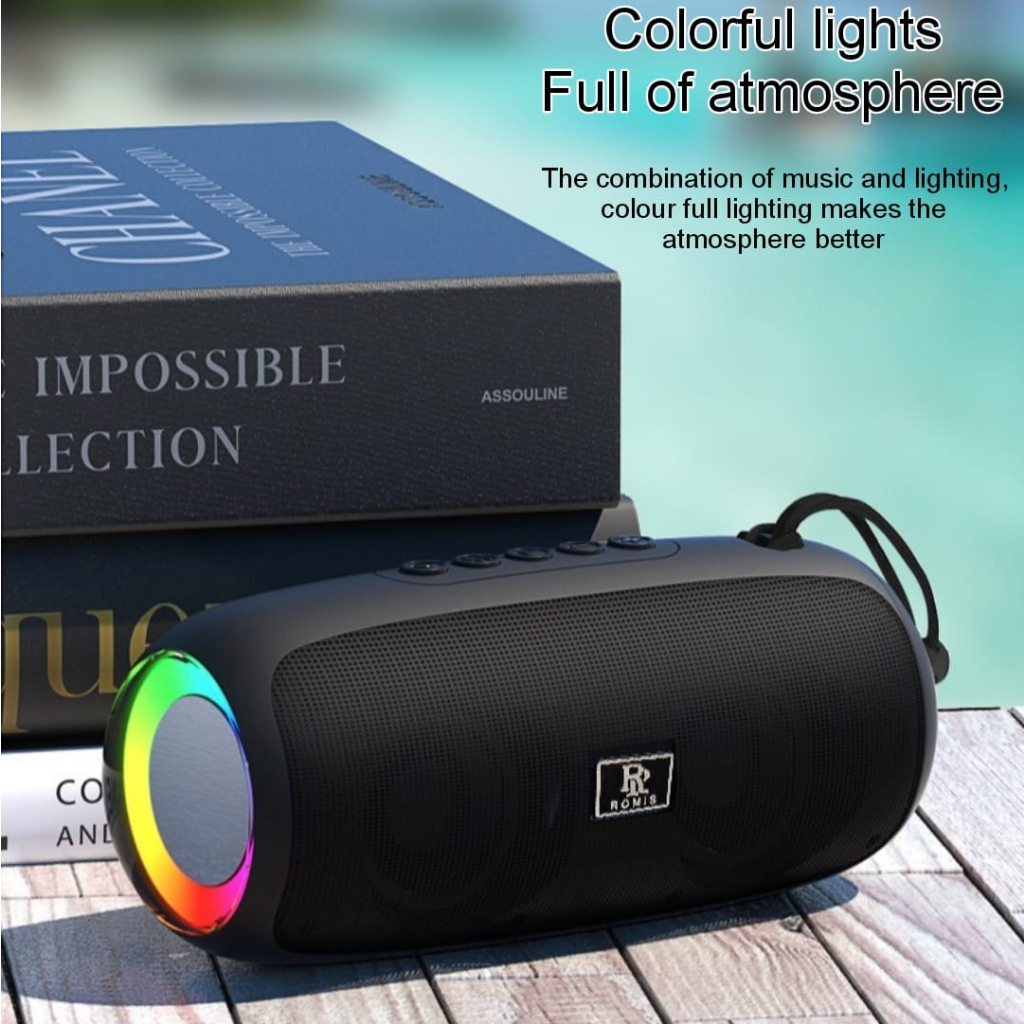 Speaker Bluetooth ERRLY RM-S572 Portable Wireless Speker S572 LIGHT LED RGB