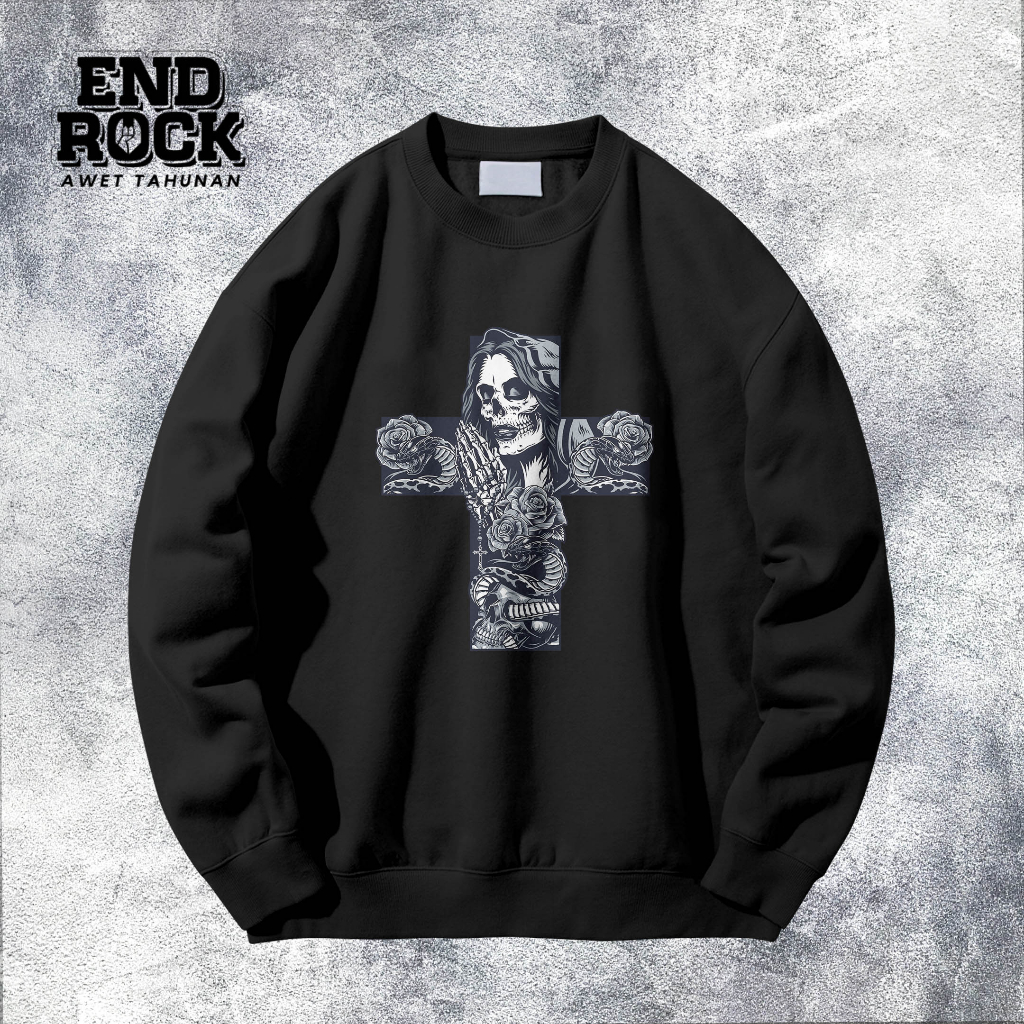 Crewneck Exclusive Original Endrock Tema Chicano Cross DTFS148