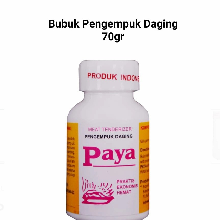 

Bubuk Pengempuk Daging PAYA / Meet Tenderizer Power 70gr