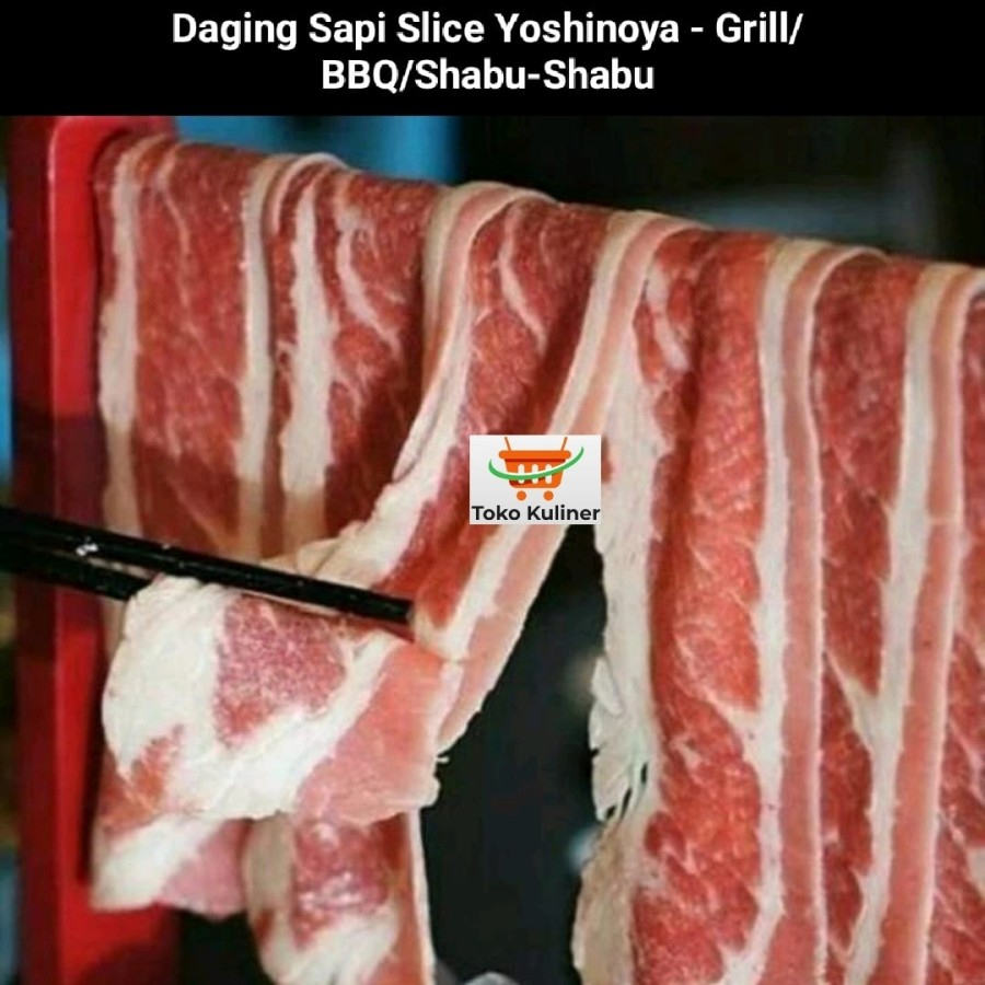 

Daging Sapi Slice Yoshinoya 1kg - Grill/BBQ/Shabu-Shabu