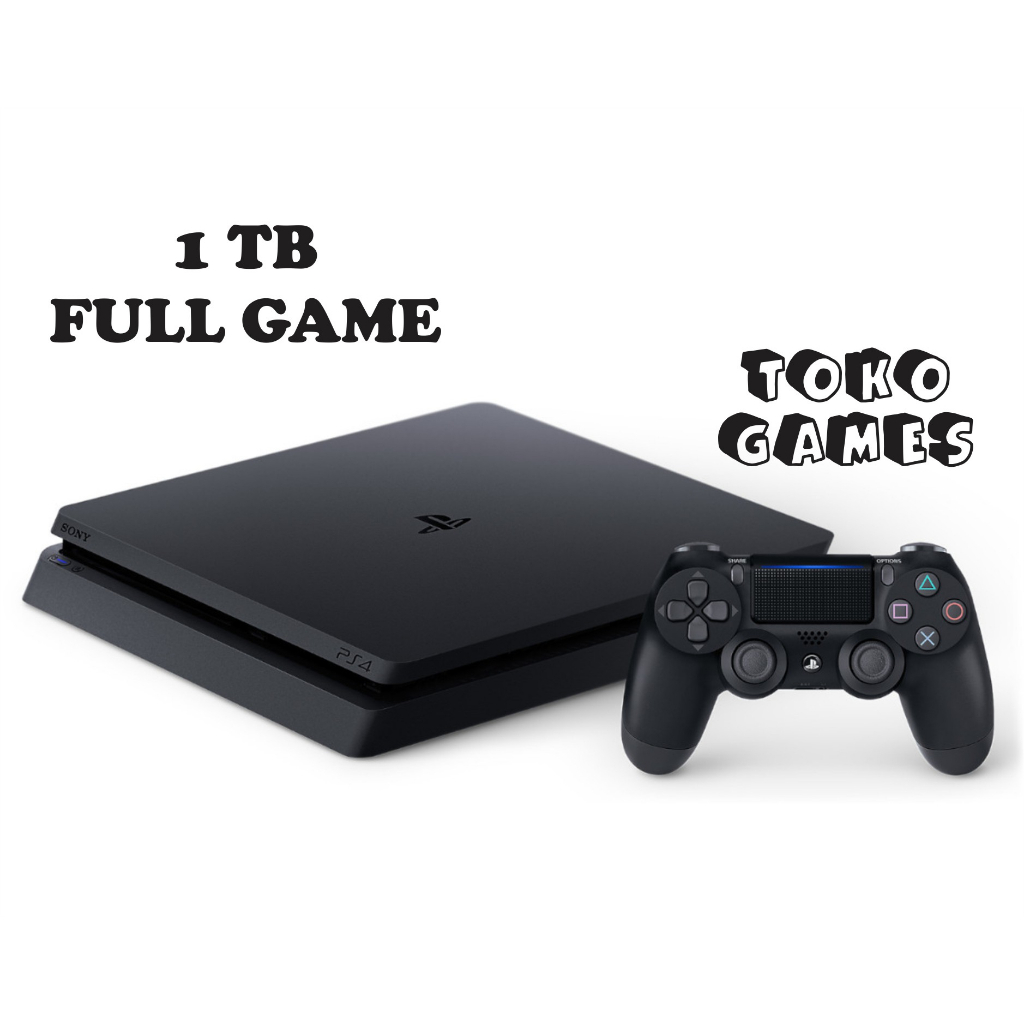 PS 4 [TOKO GAMES] TYPE SLIM + HDD 1 TB FULL GAMES *EA play*-1