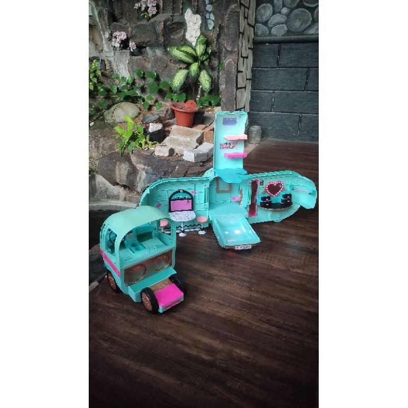 ORIGINAL LOL SURPRISE OMG 4IN1 GLAMPER VAN MOBILAN RUMAHAN MAINAN ANAK PRELOVED LITTLE TIKES ELC SYL