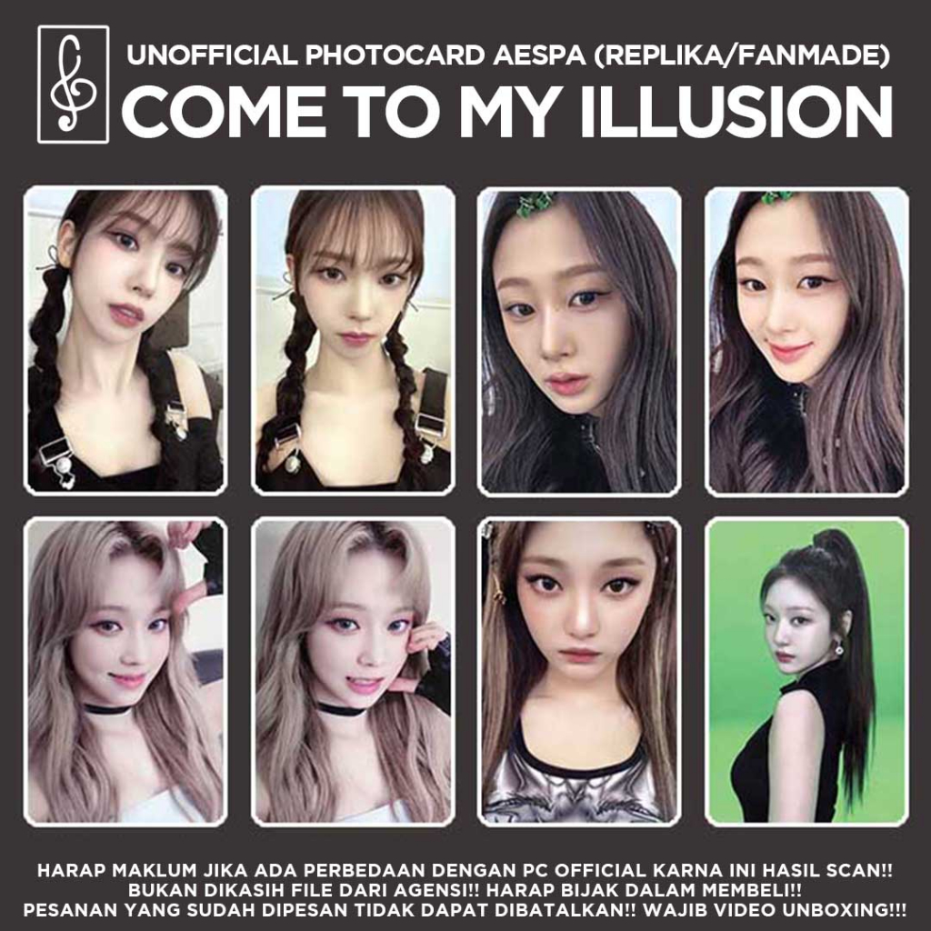 [REPLIKA AESPA] COME TO MY ILLUSION PHOTOCARD UNOFFICIAL