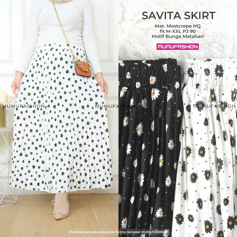 MUMU - Rok Plisket Kekinian Murah Savita Skirt By Mumu Fashion Grosir Solo