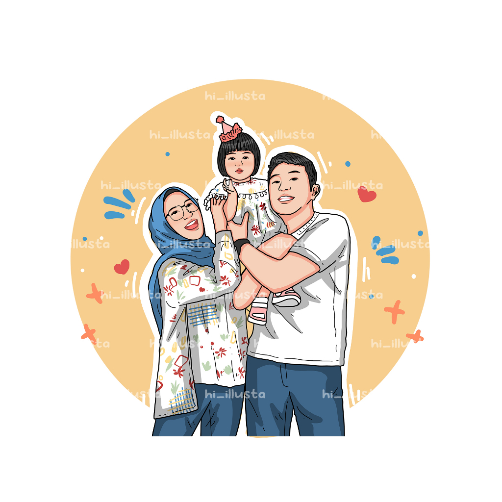 (softfile) TIPE A  Ilustrasi / kado foto / ultah / gift / wedding /  ilustrasi minimalis / dekorasi  karikatur vektor fanart