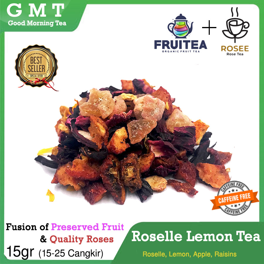 

GMT | Roselle Lemon Tea | Teh Tisane Roselle Lemon Blend buah Loose Leaf New Premium