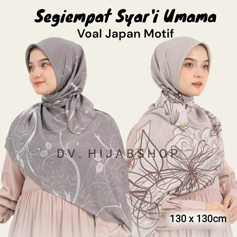 Terbaru Syar'i Umama VOAL JAPAN MOTIF / 130x130 METAL LOGO UMAMA SYARI