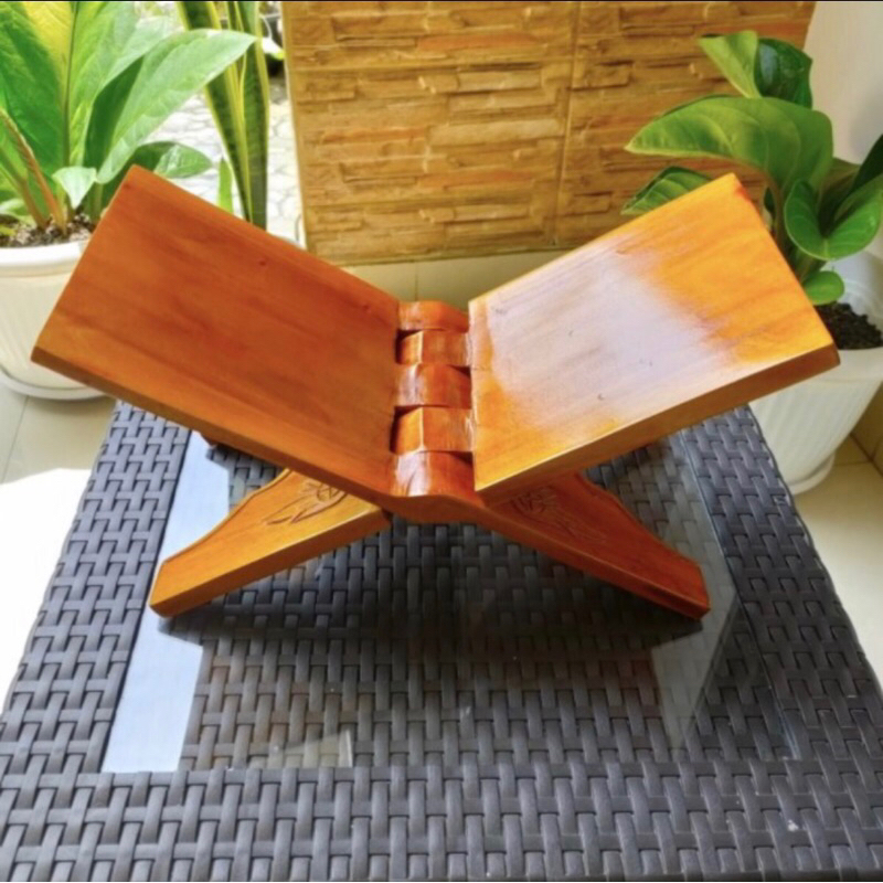 REKAL ALQURAN LIPAT KAYU JEPARA TATAKAN ALQURAN KAYU MAHONI Tatakan quran lipat Tatakan quran kayu T