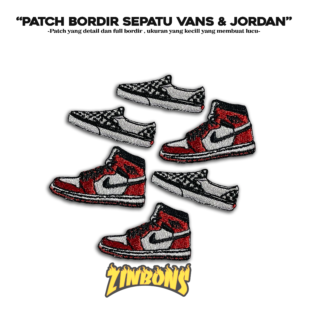 PREMIUM PATCH BORDIR SEPATU EMBLEM BORDIR SMALL PATCH