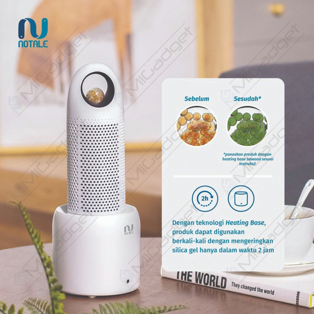 Notale Portable Dehumidifier Dryer Serap Kelembapan with Heating Base