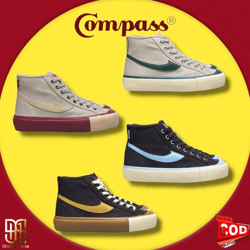 [ORIGINAL & MURAH] COMPASS SEASONAL COLORS - GAZELLE HI WAFER GREEN // GAZELLE HI WAFER MAROON // GA
