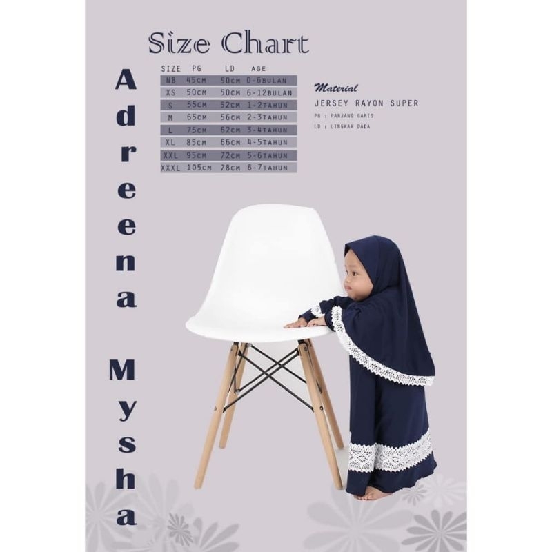 AdreenaMysha Gamis Fathiya / Gamis Anak / Gamis Bayi Newborn