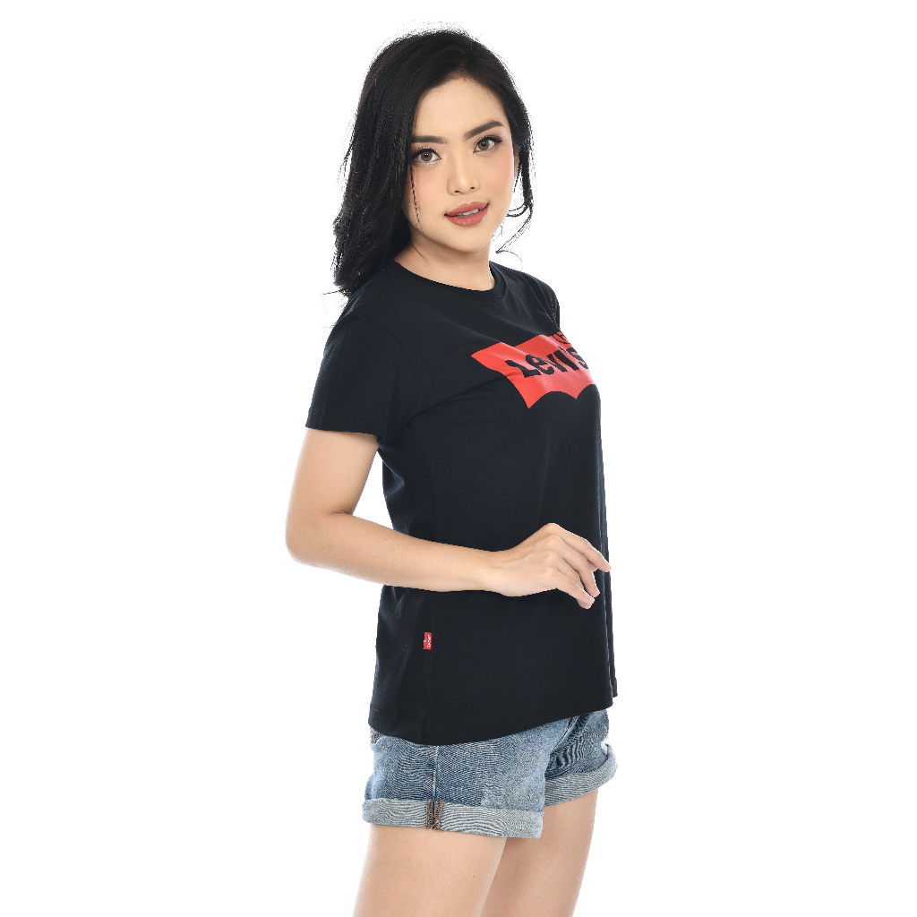 Kaos Levi's | Kaos Cewek | Batwing Hitam | KLW - 03