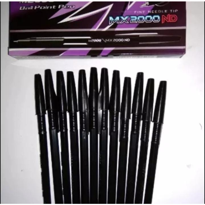 

1pack pulpen bolpoint M2000 harga grosir pulpen hitam bolpoin murah