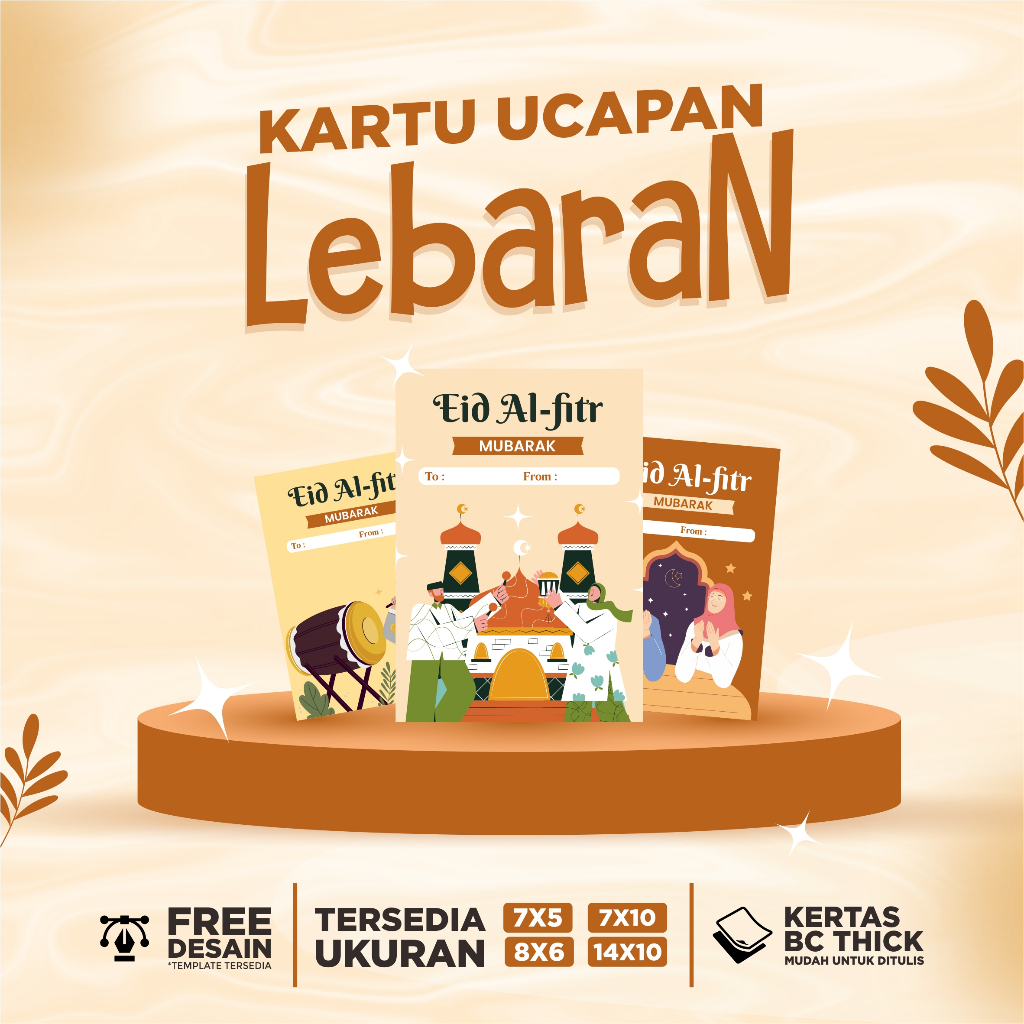 

Kartu Ucapan Parcel Paket Lebaran Bahan Tebal Glossy Gratis Desain