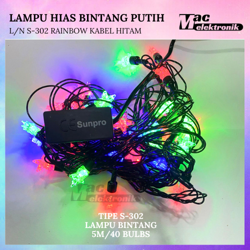 LAMPU HIAS WARNA WARNI LED BOLA &amp; BINTANG / Lampu Tumblr / Lampu Kemerdekaan Warna Warni