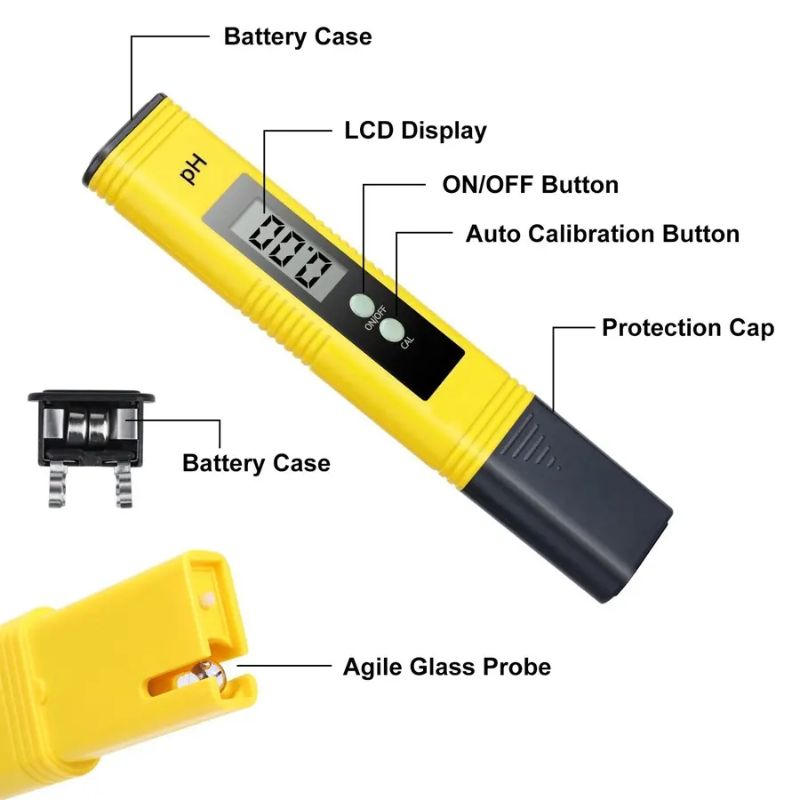 Digital PH Meter Alat ukur kadar asam basa atau normal air akuarium - PH Meter