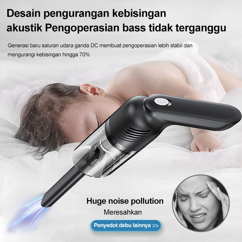 AmazeFan vacum cleaner penyedot debu 3in1 vacum cleaner Kuat hisap besar vacum cleaner mobil vacum cleaner kasur Mini Penyedot Debu Mobil Kuat  15000Pa Portable Penghisap Debu Tanpa Kabel Vacuum cleaner multifungsi Cocok untuk mobil, keyboard, sofa, kasur